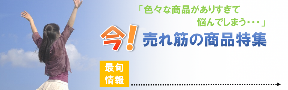 人気の商品・話題の商品を厳選しました！！
キャンペーン情報も満載♪　